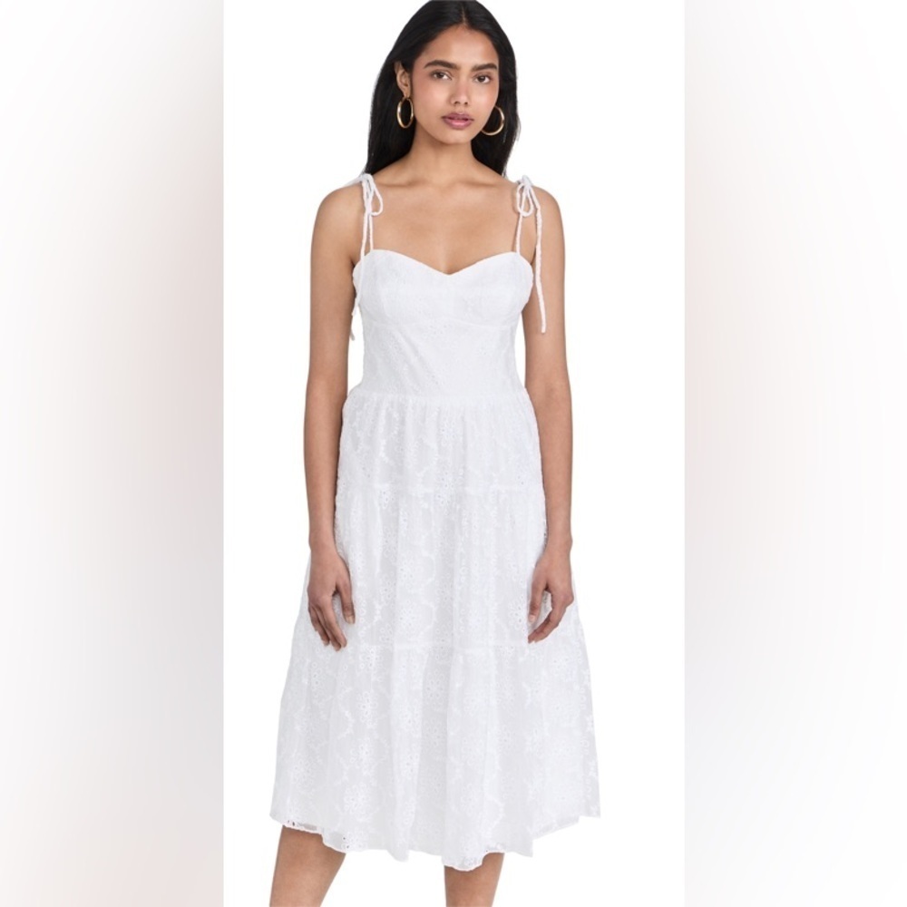 Amanda uprichard white eyelet dress S